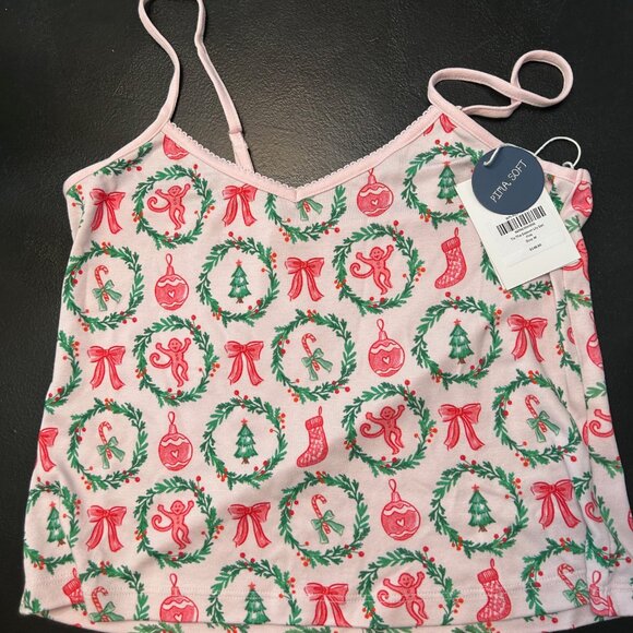 Roller Rabbit Tis the Season Hayden bottom Lily top Pink Christmas Pajamas M - Picture 4 of 7